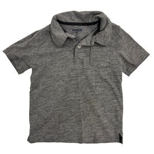 OshKosh B’gosh Gray Heathered Short Sleeve Polo Shirt Size 5T